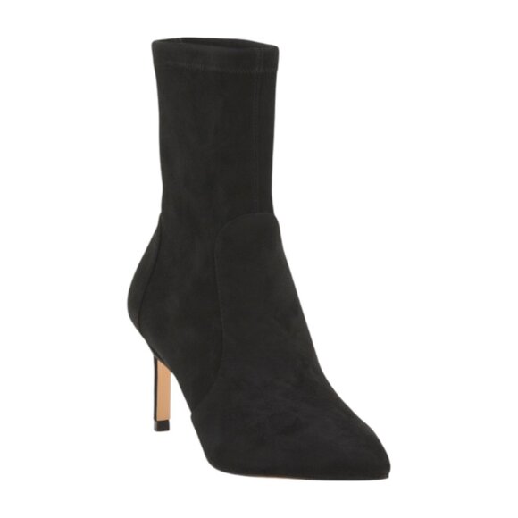 STUART WEITZMAN Suede Polish City 75 Stretch Booties